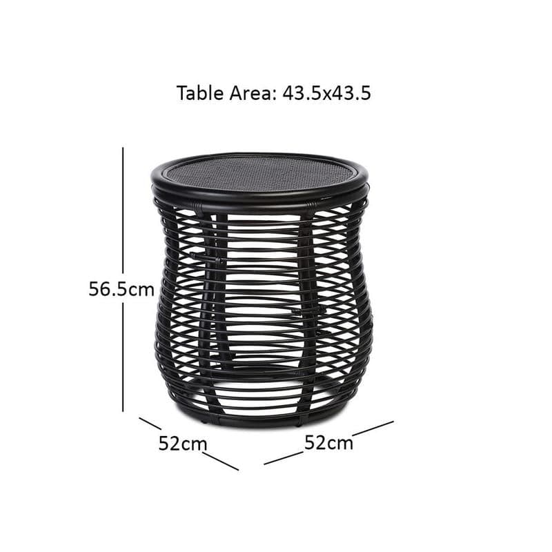 Black Royal Lamp Table