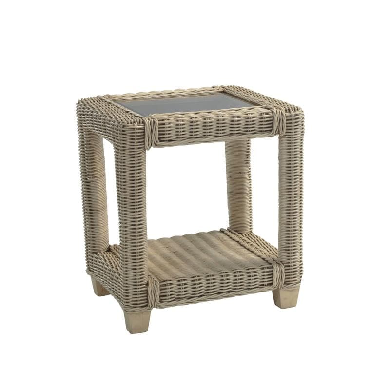 Burford Wicker Lamp Table - Handcrafted by Desser